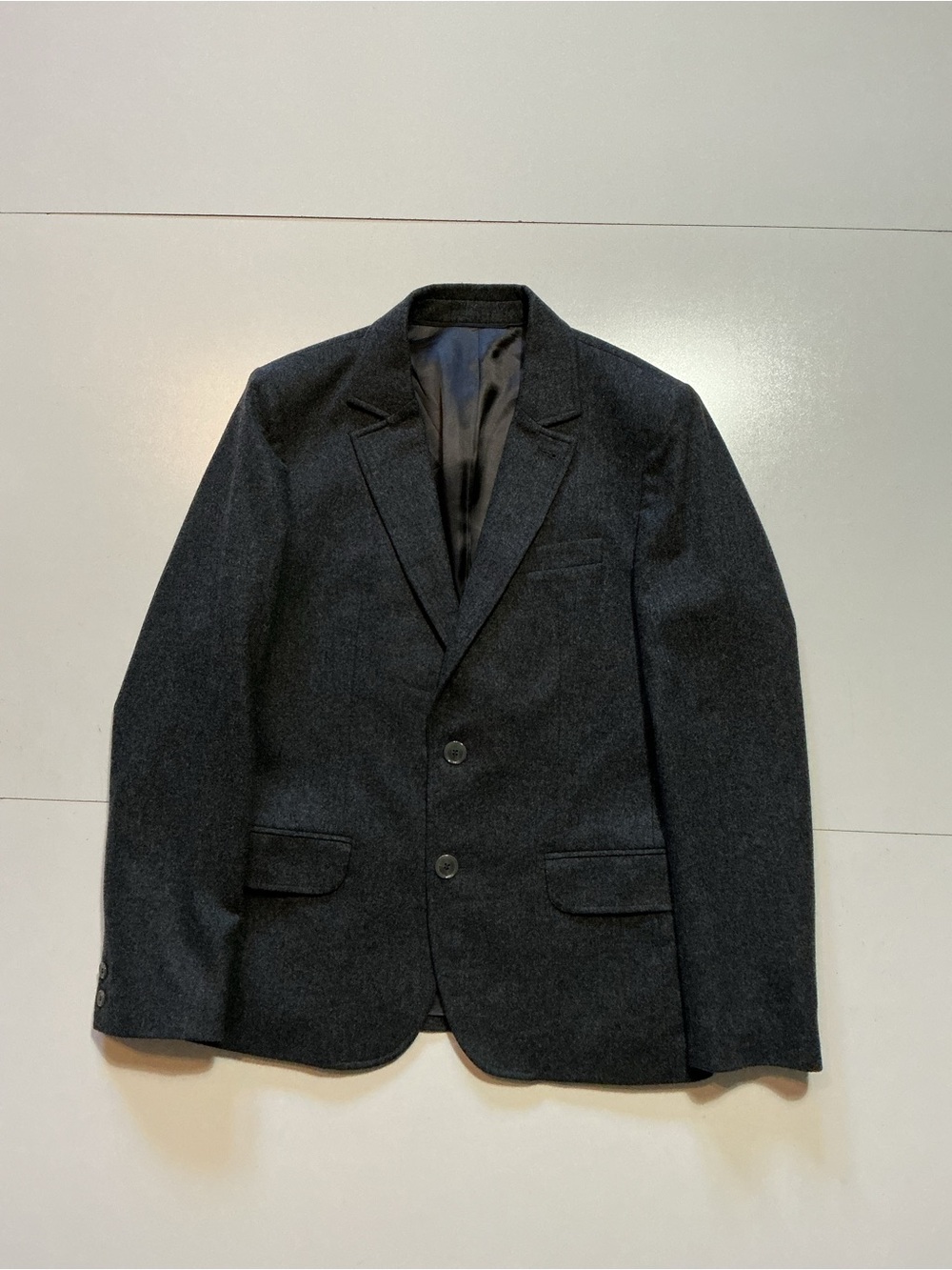 A.P.C. Rue Madame Paris Two Button Charcoal Grey Sportscoat Blazer Jacket